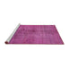 Sideview of Machine Washable Abstract Pink Modern Rug, wshabs5592pnk