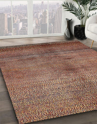 Abstract Red Modern Rug, abs5592