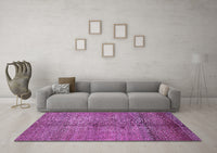 Machine Washable Abstract Purple Modern Rug, wshabs5592pur