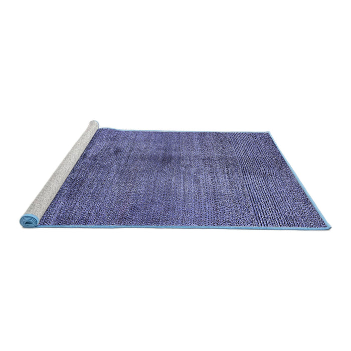 Sideview of Machine Washable Abstract Blue Modern Rug, wshabs5592blu