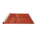 Sideview of Machine Washable Abstract Orange Red Rug, wshabs5593