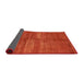 Sideview of Abstract Orange Red Modern Rug, abs5593