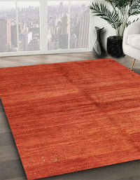 Abstract Orange Red Modern Rug, abs5593