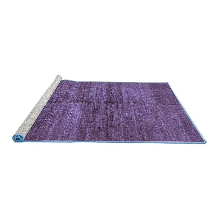 Sideview of Machine Washable Abstract Blue Modern Rug, wshabs5593blu