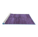 Sideview of Machine Washable Abstract Blue Modern Rug, wshabs5593blu