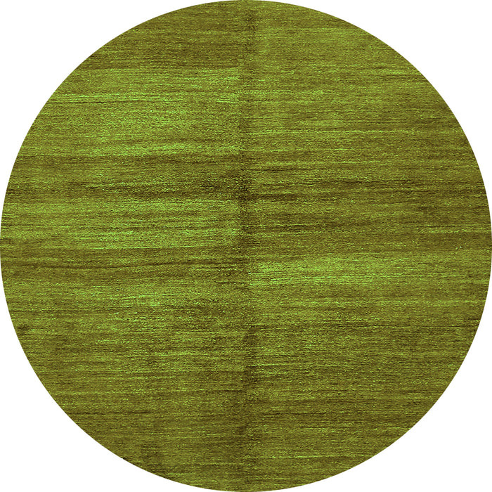 Round Abstract Green Modern Rug, abs5593grn