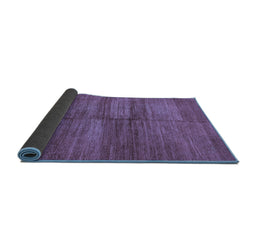 Sideview of Abstract Blue Modern Rug, abs5593blu