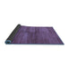 Sideview of Abstract Blue Modern Rug, abs5593blu