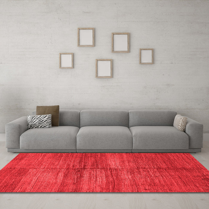Modern Red Washable Rugs