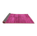 Sideview of Abstract Purple Modern Rug, abs5593pur