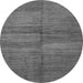 Round Abstract Gray Modern Rug, abs5593gry