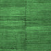 Square Abstract Emerald Green Modern Rug, abs5593emgrn