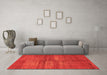 Machine Washable Abstract Orange Modern Area Rugs in a Living Room, wshabs5593org