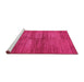 Sideview of Machine Washable Abstract Pink Modern Rug, wshabs5593pnk