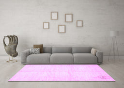 Machine Washable Solid Purple Modern Area Rugs in a Living Room, wshabs5594pur