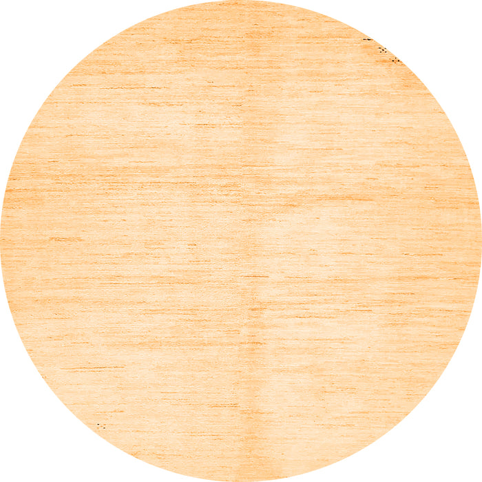 Round Solid Orange Modern Rug, abs5594org