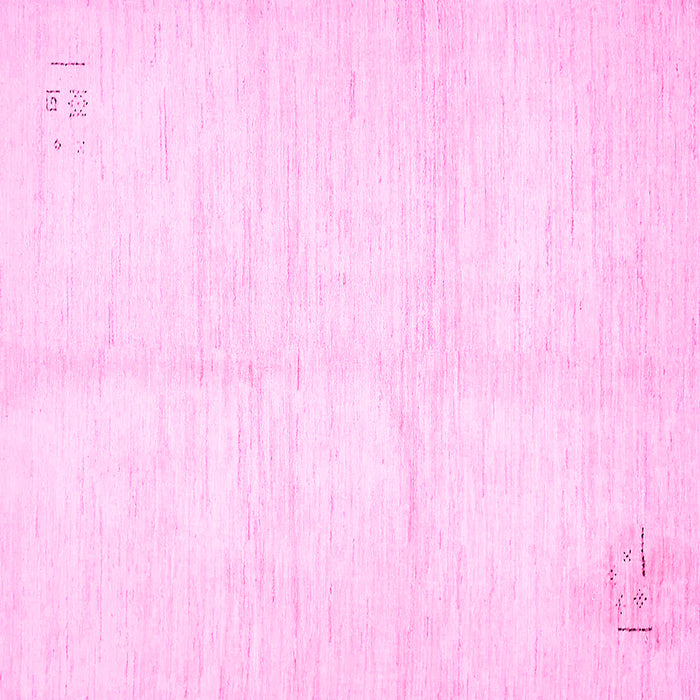 Square Solid Pink Modern Rug, abs5594pnk