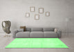 Machine Washable Solid Emerald Green Modern Area Rugs in a Living Room,, wshabs5594emgrn