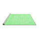 Sideview of Machine Washable Solid Emerald Green Modern Area Rugs, wshabs5594emgrn