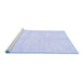 Sideview of Machine Washable Solid Blue Modern Rug, wshabs5594blu