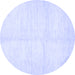 Round Solid Blue Modern Rug, abs5594blu