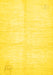 Machine Washable Solid Yellow Modern Rug, wshabs5594yw