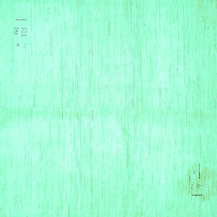 Square Solid Turquoise Modern Rug, abs5594turq
