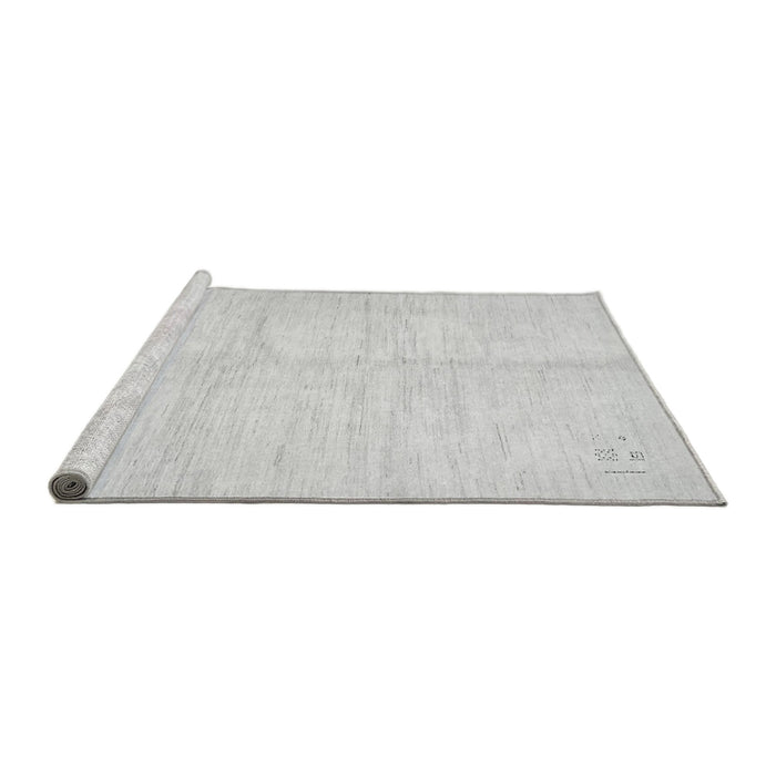 Sideview of Machine Washable Solid Gray Modern Rug, wshabs5594gry