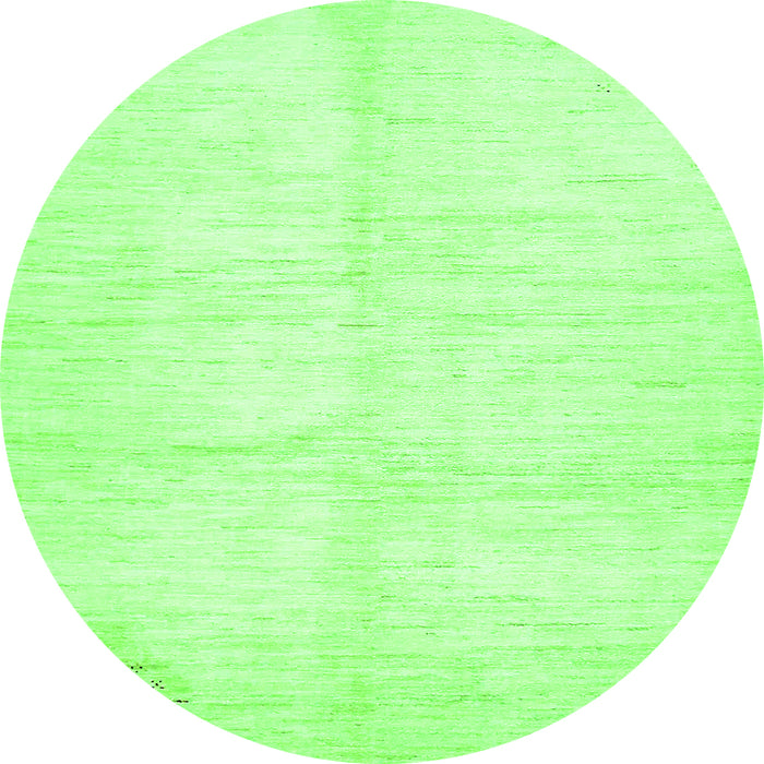 Round Solid Green Modern Rug, abs5594grn