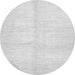 Round Solid Gray Modern Rug, abs5594gry