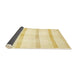 Sideview of Abstract Sun Yellow Solid Rug, abs5595