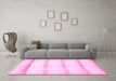 Machine Washable Solid Pink Modern Rug in a Living Room, wshabs5595pnk