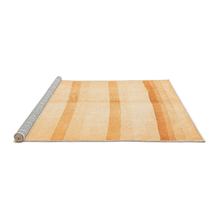Sideview of Machine Washable Solid Orange Modern Area Rugs, wshabs5595org