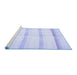 Sideview of Machine Washable Solid Blue Modern Rug, wshabs5595blu