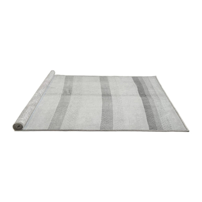 Sideview of Machine Washable Solid Gray Modern Rug, wshabs5595gry