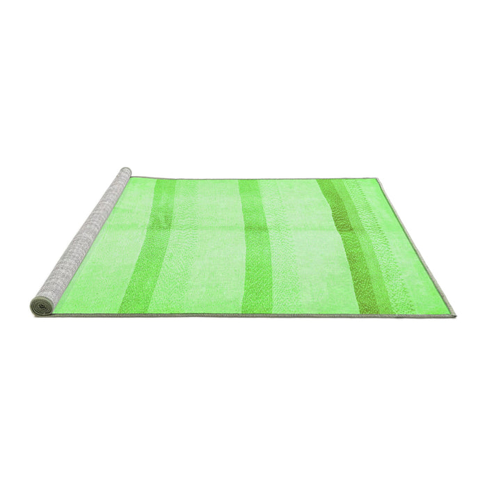 Sideview of Machine Washable Solid Green Modern Area Rugs, wshabs5595grn