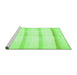 Sideview of Machine Washable Solid Green Modern Area Rugs, wshabs5595grn