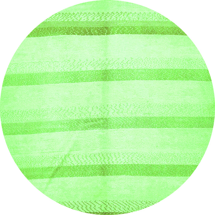 Round Solid Green Modern Rug, abs5595grn