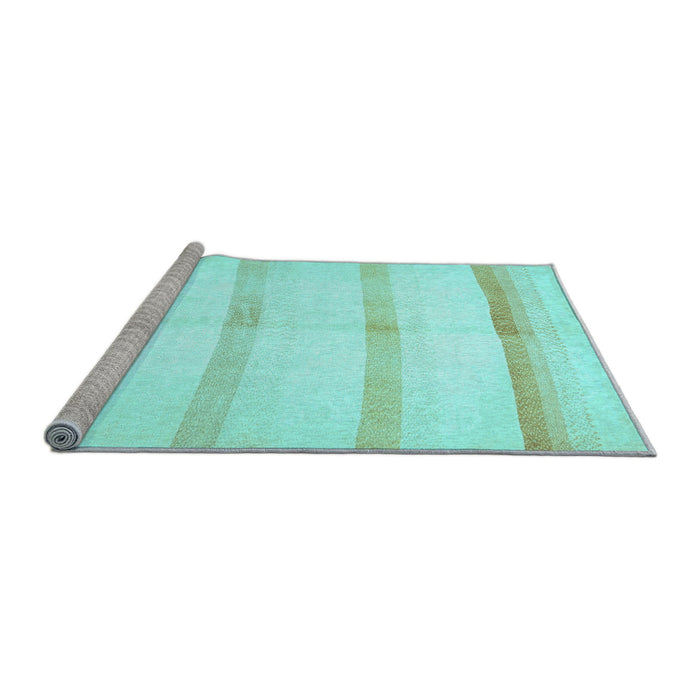 Sideview of Machine Washable Solid Light Blue Modern Rug, wshabs5595lblu
