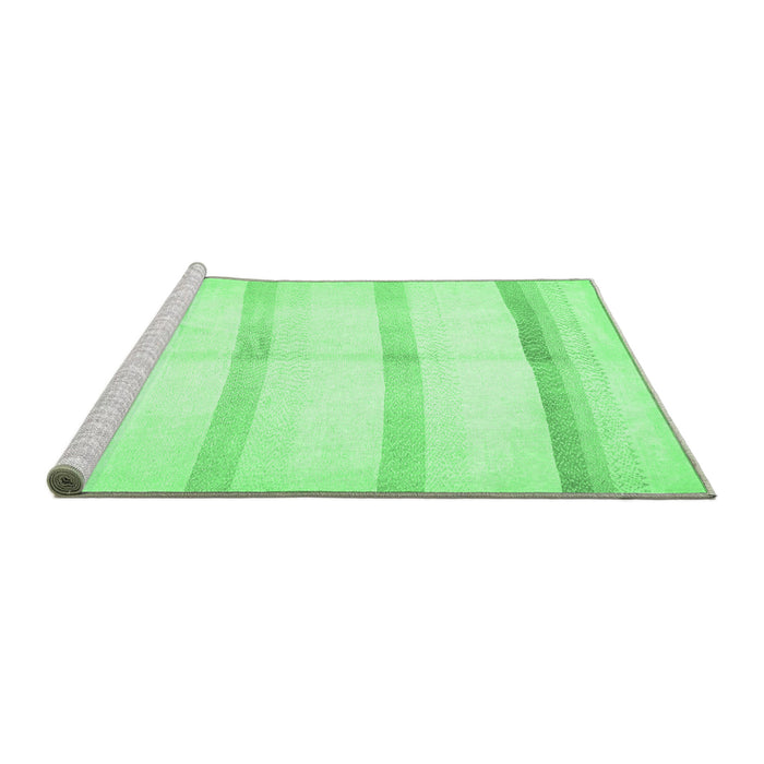 Sideview of Machine Washable Solid Emerald Green Modern Area Rugs, wshabs5595emgrn