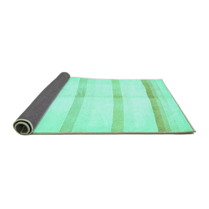 Sideview of Solid Turquoise Modern Rug, abs5595turq