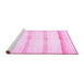 Sideview of Machine Washable Solid Pink Modern Rug, wshabs5595pnk