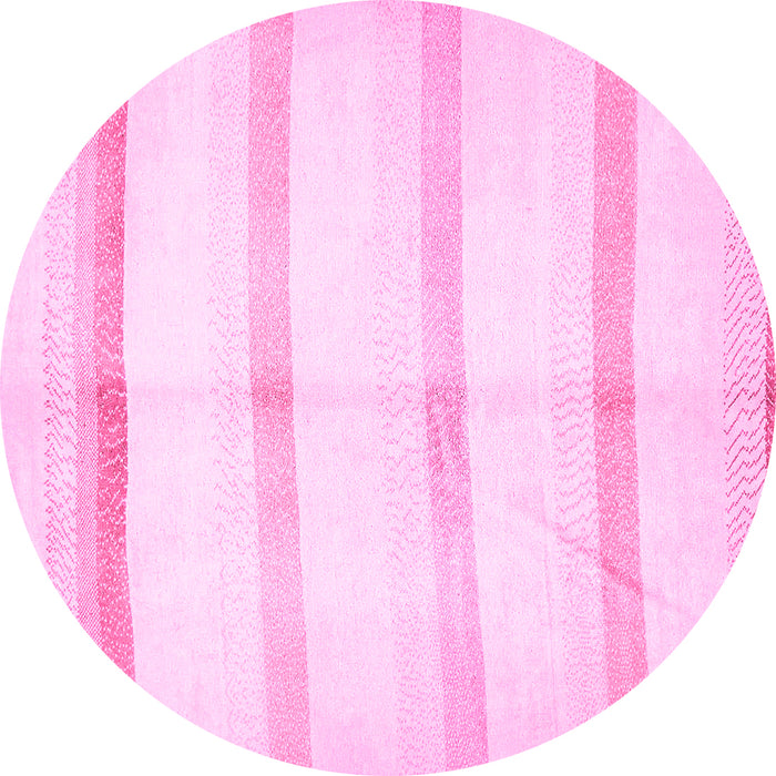 Round Solid Pink Modern Rug, abs5595pnk