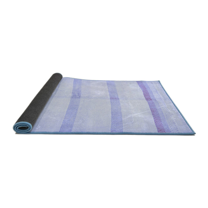 Sideview of Solid Blue Modern Rug, abs5595blu