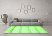 Machine Washable Solid Green Modern Area Rugs in a Living Room,, wshabs5595grn