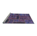 Sideview of Machine Washable Patchwork Light Blue Transitional Rug, wshabs5596lblu