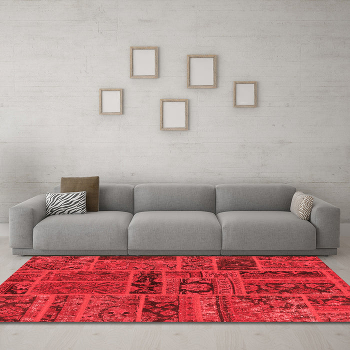 Transitional Red Washable Rugs