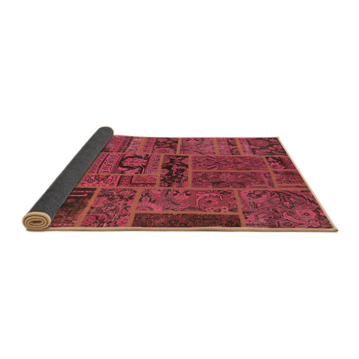 Sideview of Patchwork Brown Transitional Rug, abs5596brn