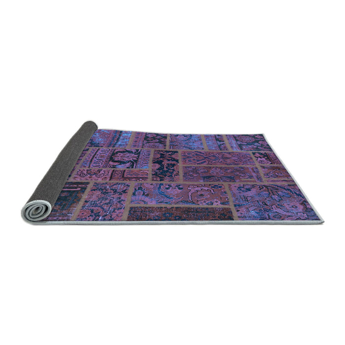 Sideview of Patchwork Light Blue Transitional Rug, abs5596lblu
