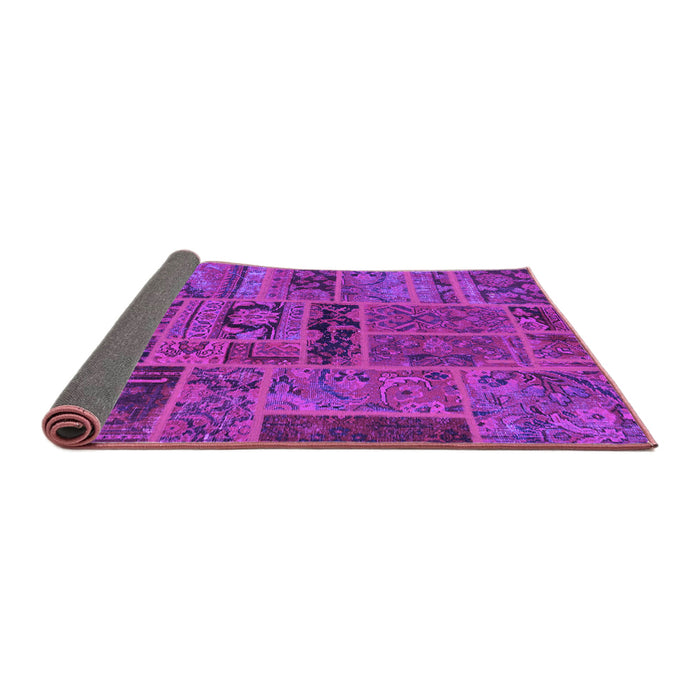 Sideview of Patchwork Purple Transitional Rug, abs5596pur